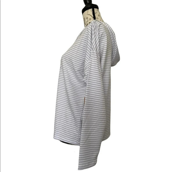 Rae Dunn Love Striped Hoodie Size XS NWT - Picture 2 of 6